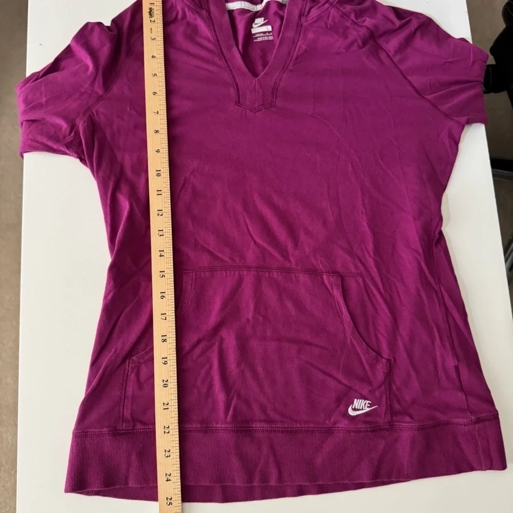 Vintage Nike V-Neck Hooded Long Sleeve Shirt Women’s size Large
